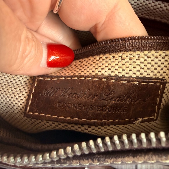 DOONEY & BOURKE Leather Black Brown Bag Purse - Picture 9 of 10